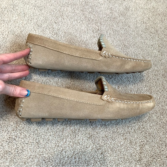 JACK ROGERS Taylor Tan Suede Slip-On Loafers Driving Moccasins Shoes Sz 11 - Picture 4 of 9